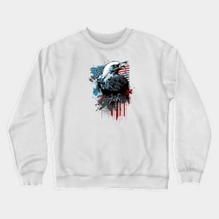 American Flag Eagle Abstract Design Crewneck Sweatshirt
